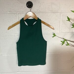 Free People Dark Teal Ribbed Racer Back Tank Top | NWOT